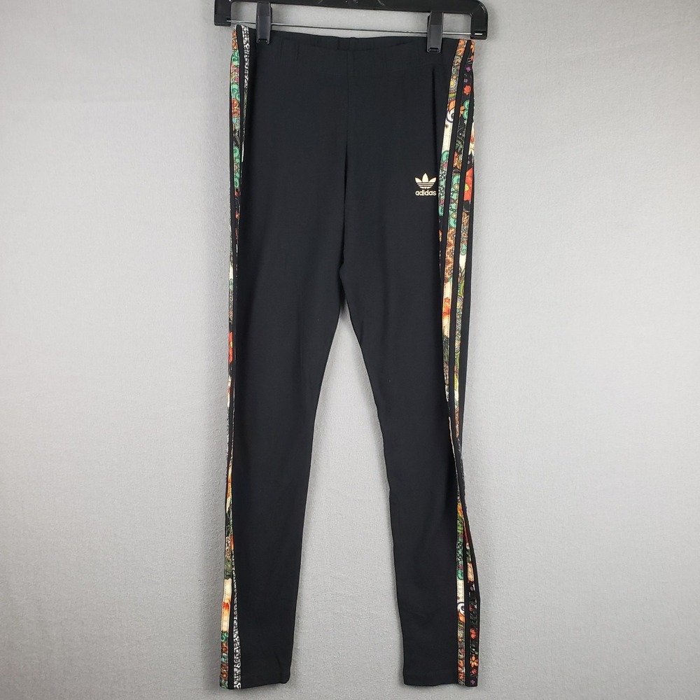 Adidas S Tri Stripe Track Pant Leggings Black Paisley Stripe Athletic Hip Hop‎